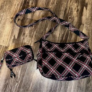 Like new condition Vera Bradley crossbody & matching wallet/wristlet set